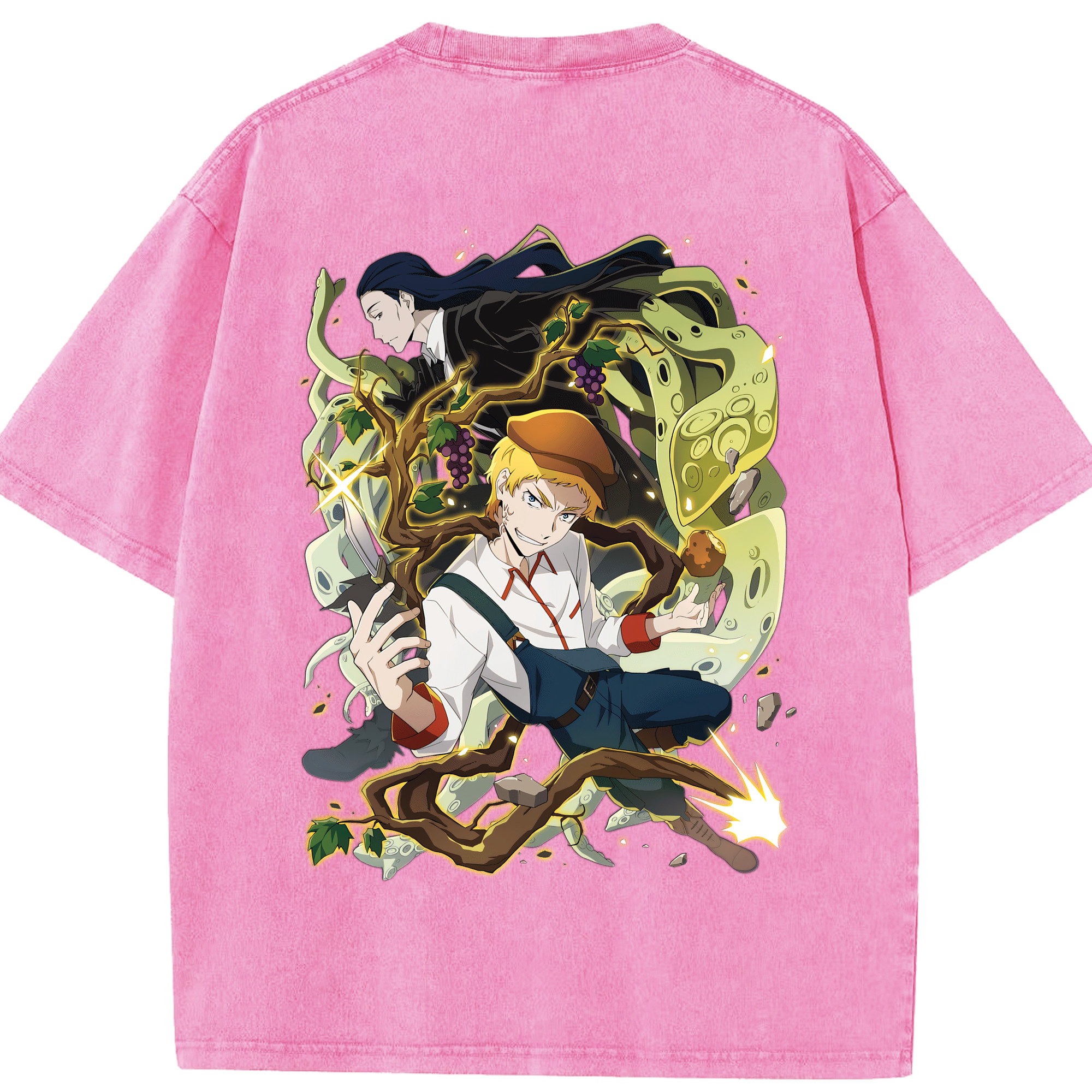 （画像用） 文豪ストレイドッグス Bungo Stray Dogs 綿100% ヴィンテージ風 半袖Tシャツ（背面プリント）